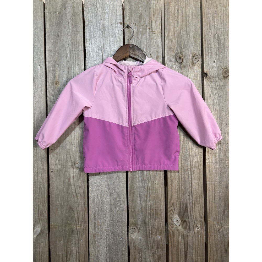 London‎ Fog Toddler Girl Pink Hooded Windbreaker Jacket 24M Rain Coat